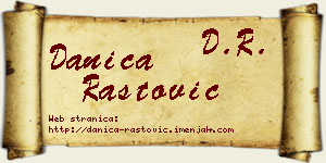 Danica Rastović vizit kartica
